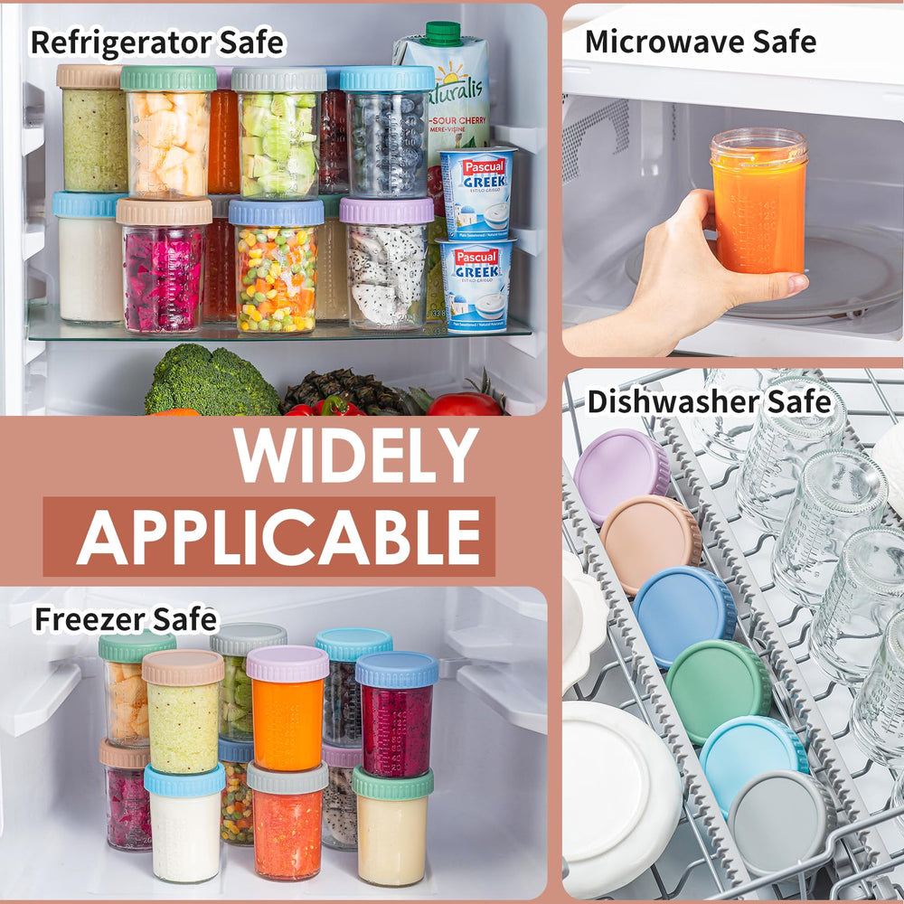 DRKIO microwave and freezer safe glass jars simplify reheating and freezing