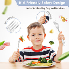 DRKIO smooth-rounded tines help guide food safely to the mouth