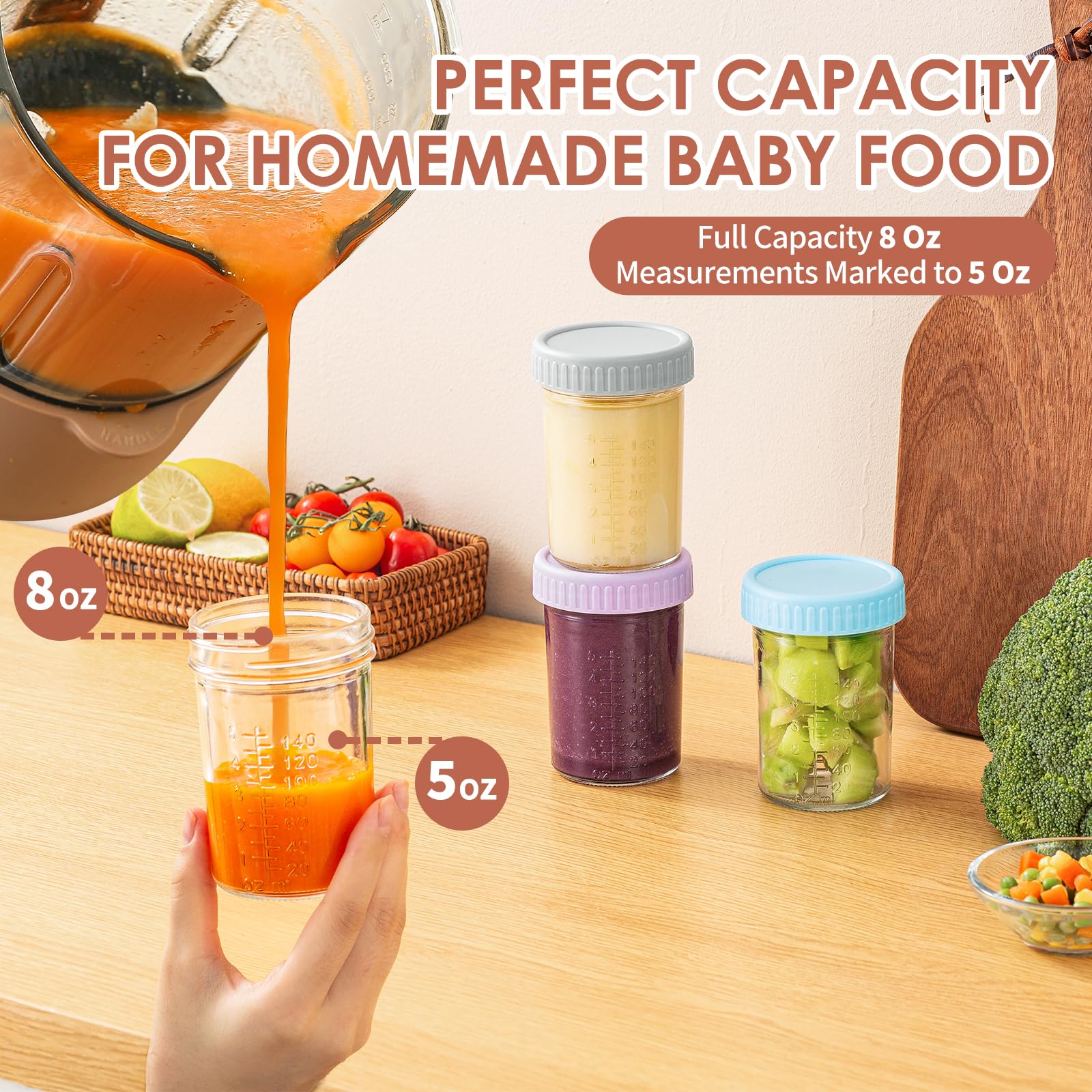 DRKIO stackable design saves space in pantry and fridge