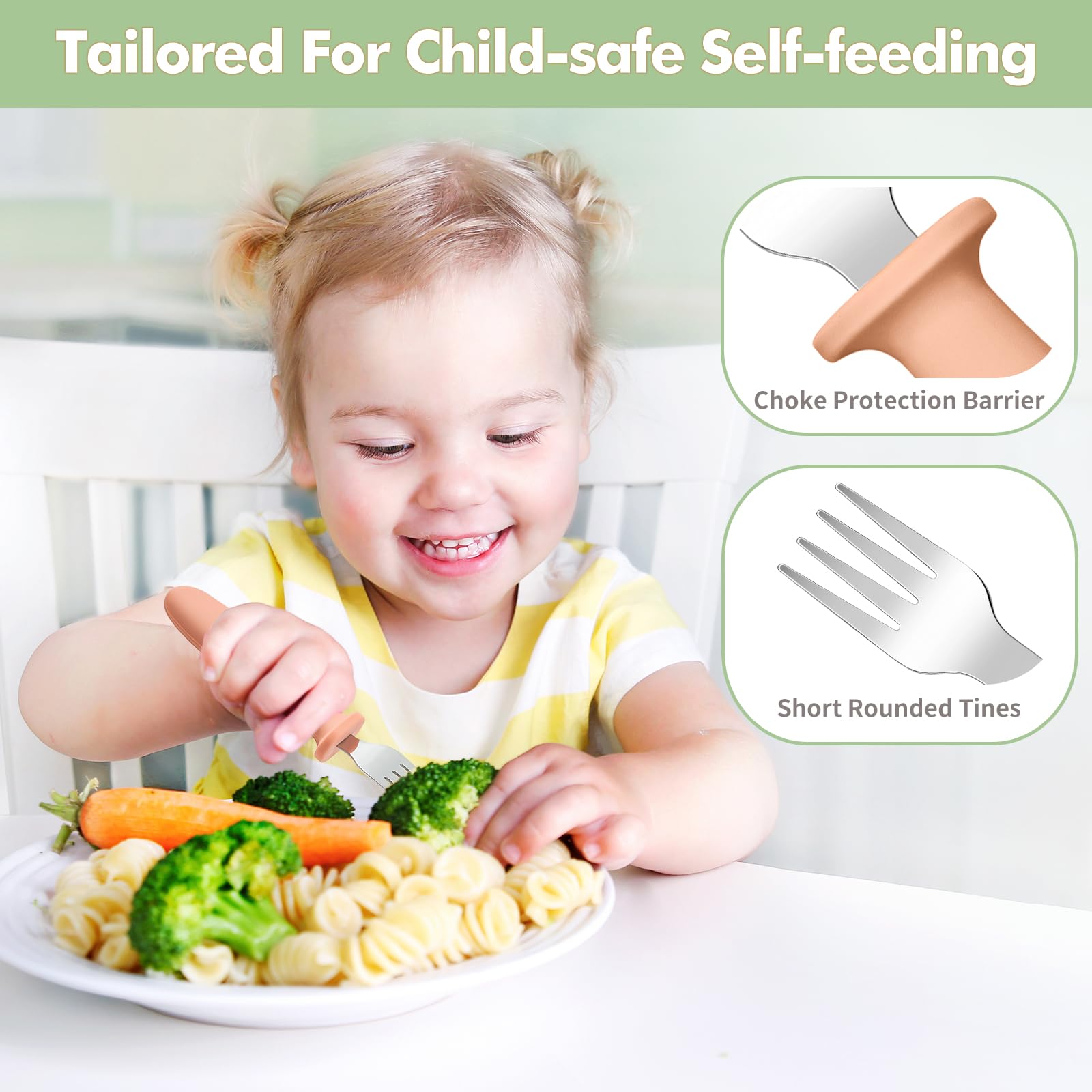 DRKIO anti-choke design enhances safer self-feeding during meals.