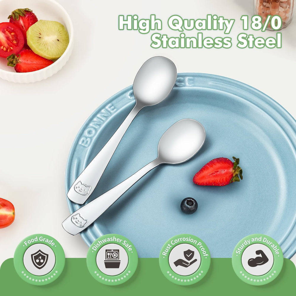 DRKIO mirror-polished finish adds durable shine to kids' utensils