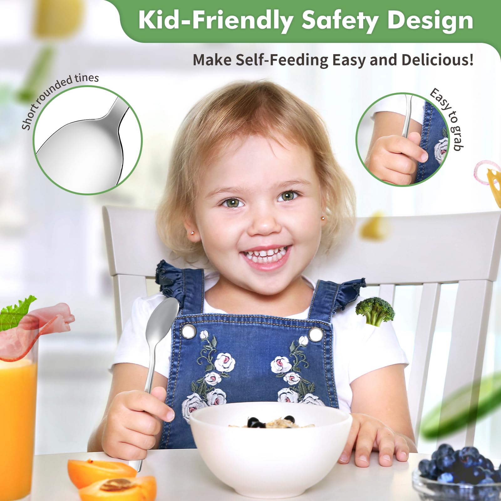 DRKIO spoons with smooth edges for safe self-feeding
