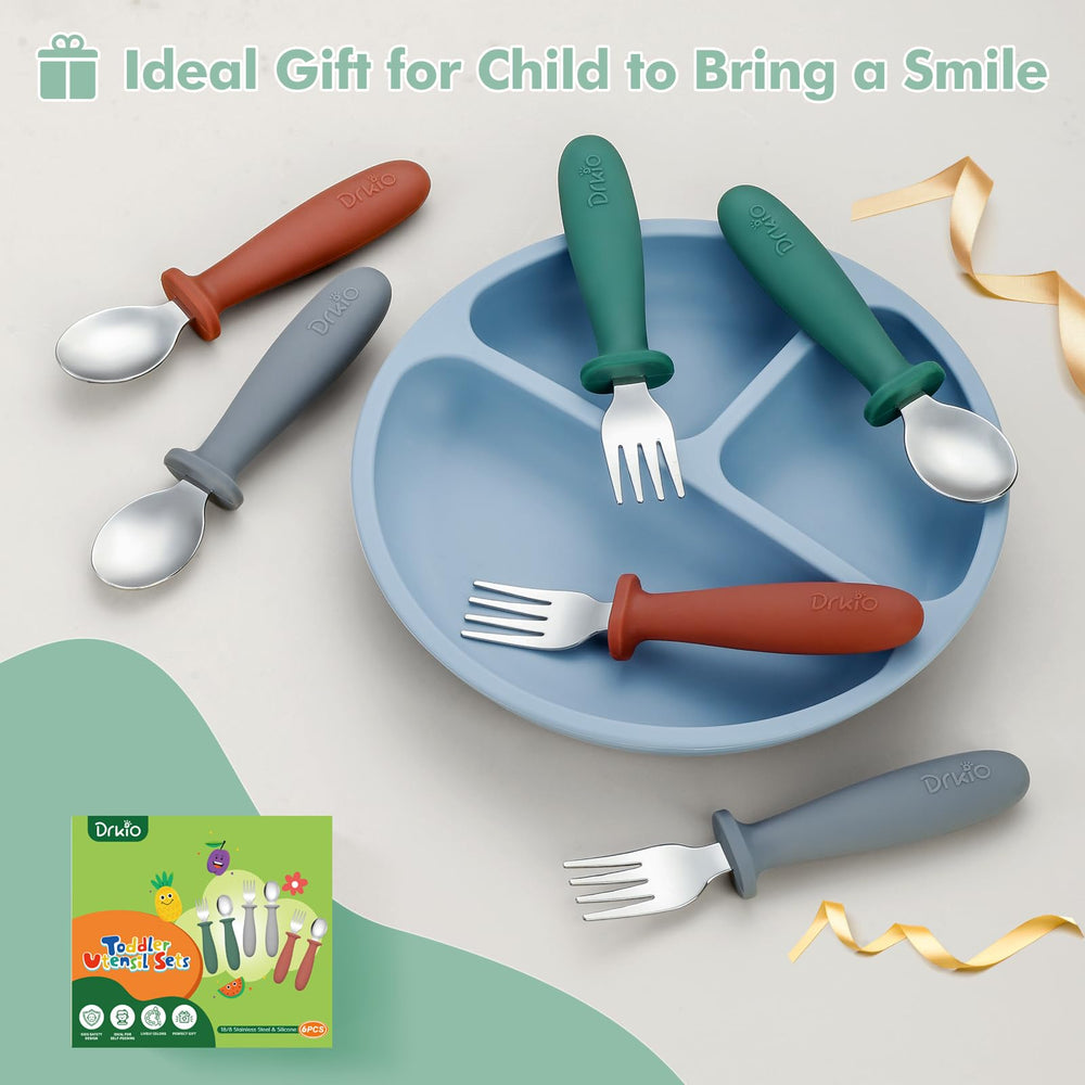 DRKIO uses 18/8 stainless steel for durable, food-grade silverware.