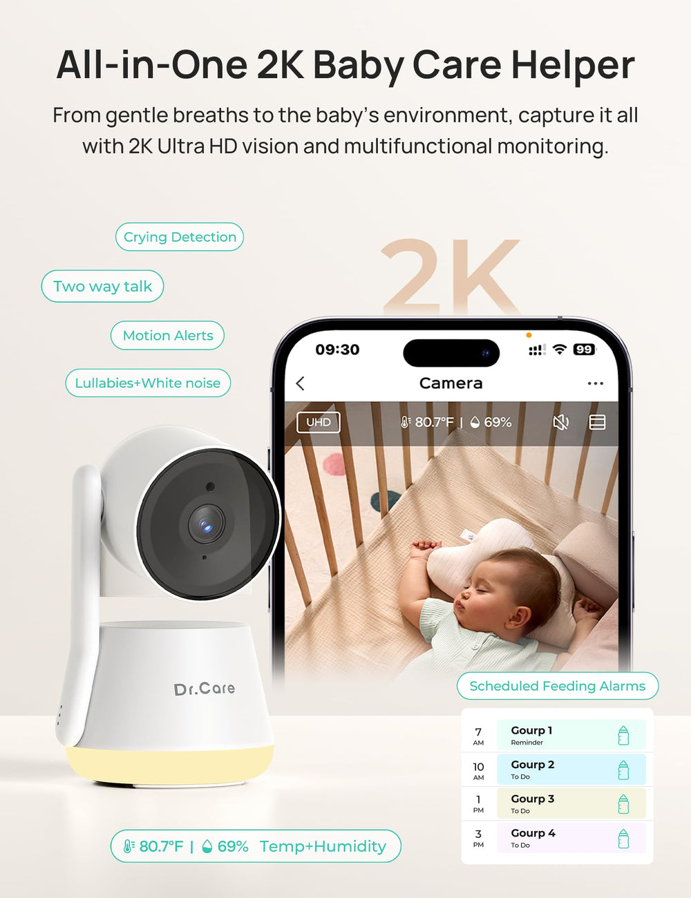 Dr.Care LumiView 5000mAh removable battery for long use