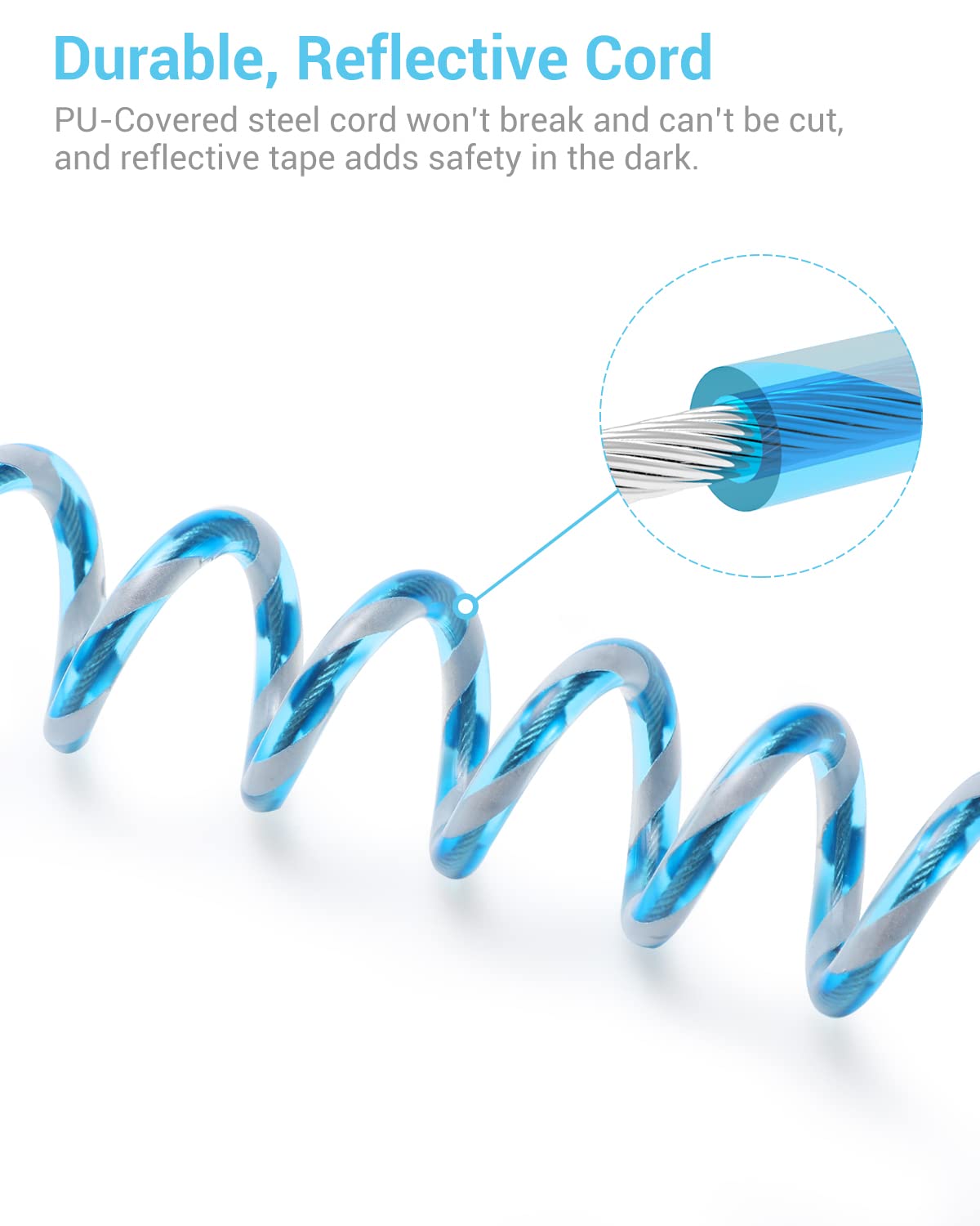 Dr.meter 360 swivel clip keeps the leash comfortable and untangled during movement.
