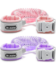 Dr.meter anti-lost wrist link pink close-up highlighting comfortable wristband for secure daytime walks.
