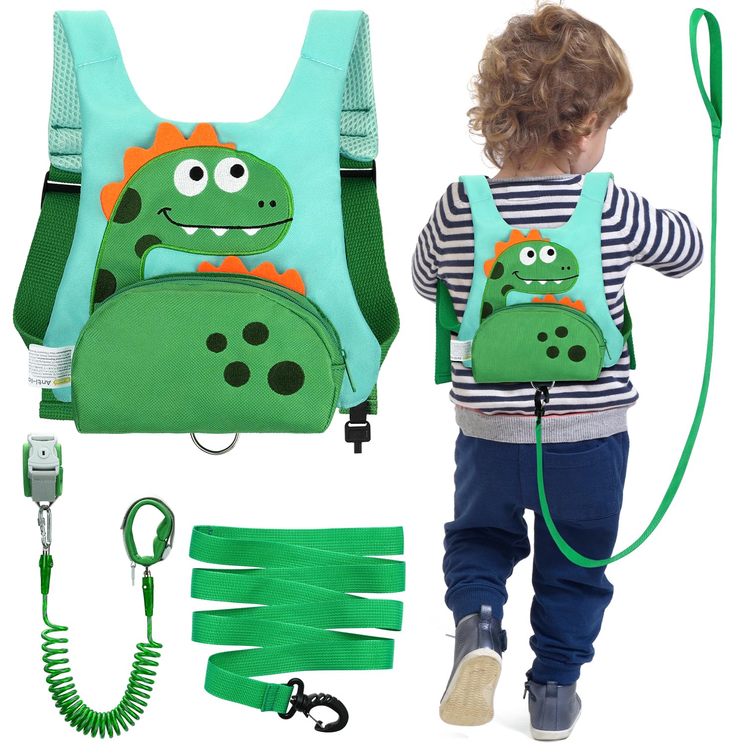 Dr.meter dinosaur harness backpack shows a kid-friendly carry option with a snack pocket.