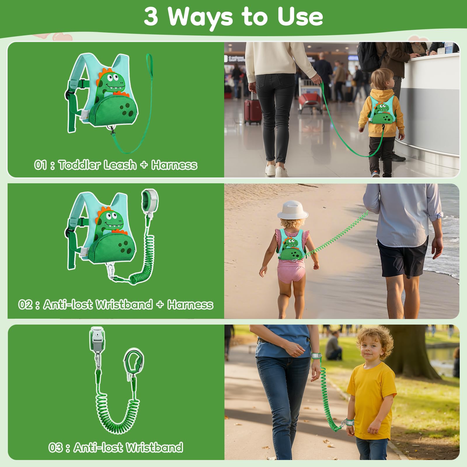 Dr.meter back pocket stores small toys or snacks on the go.