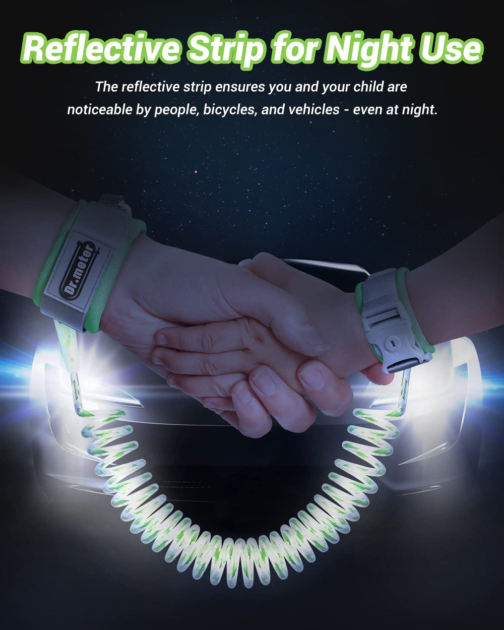 Dr.meter reflective tape on leash increases dusk visibility