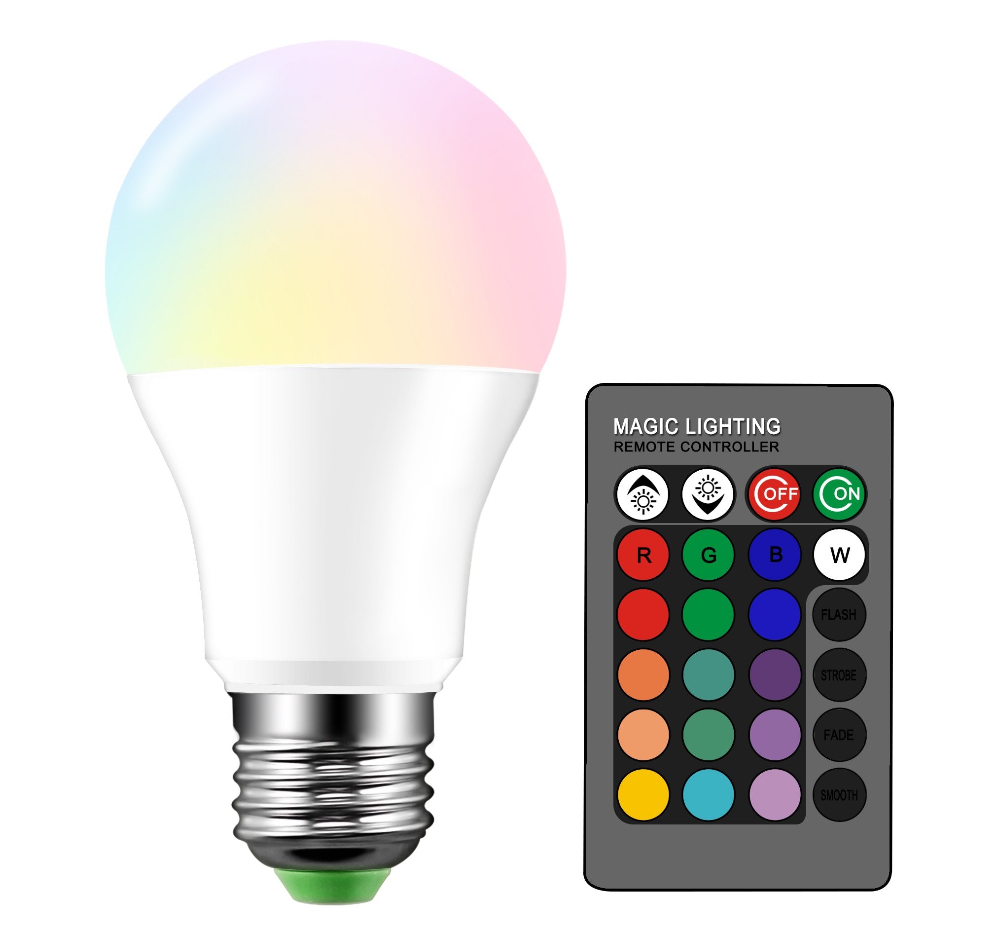 Droiee dimmable E26 warm LED bulb with remote control for easy brightness adjustment