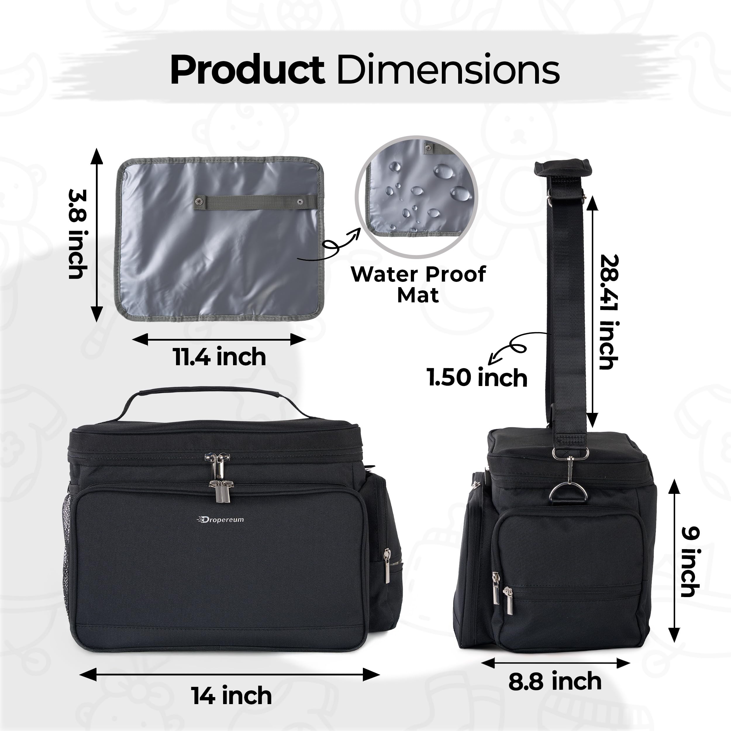 Dropereum Spectra-compatible interior organized for pump, accessories, and milk packs.