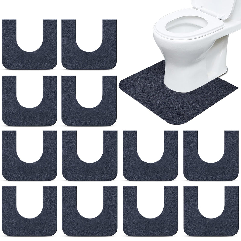 Drydiet 12-pack round U-shaped toilet mats absorb moisture to protect floors during potty training.