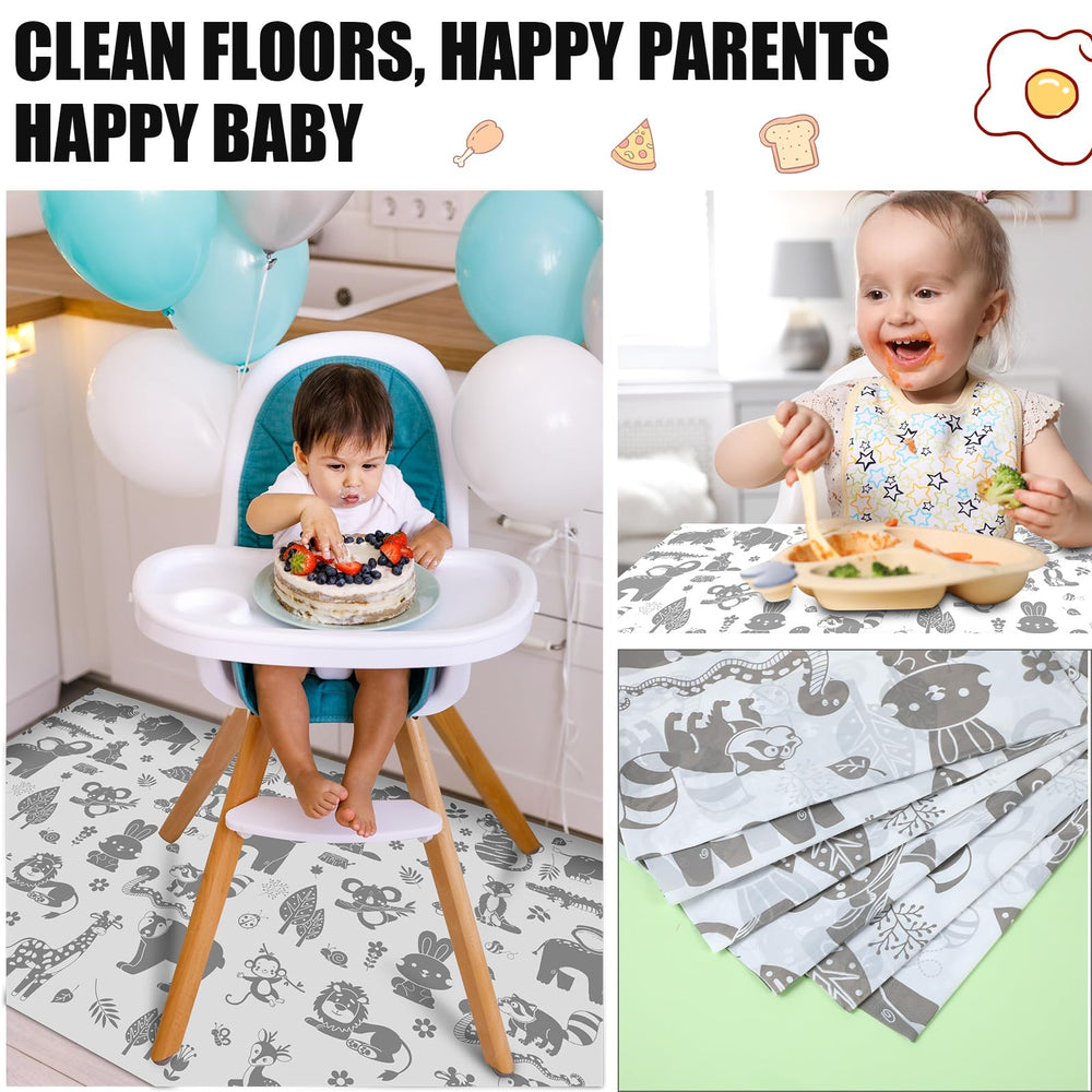 Drydiet forest animals print close-up highlights a playful mealtime design.