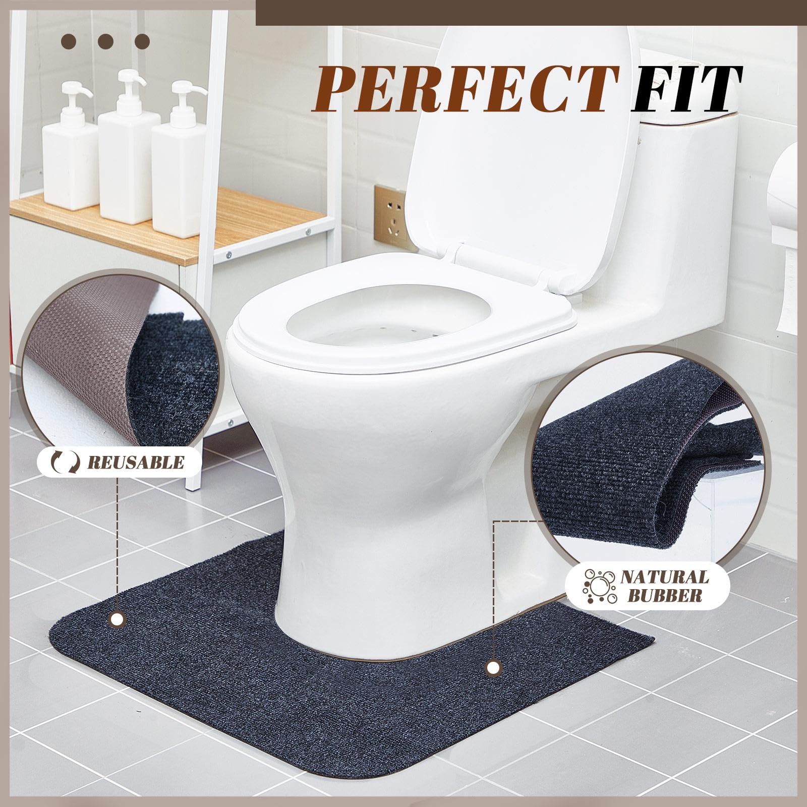 Drydiet leak-proof restroom mats prevent spills and protect floors.