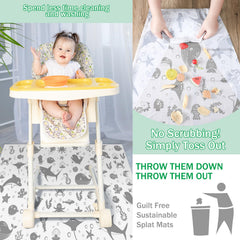 Drydiet sea animals mat highlighting waterproof material and quick cleanup