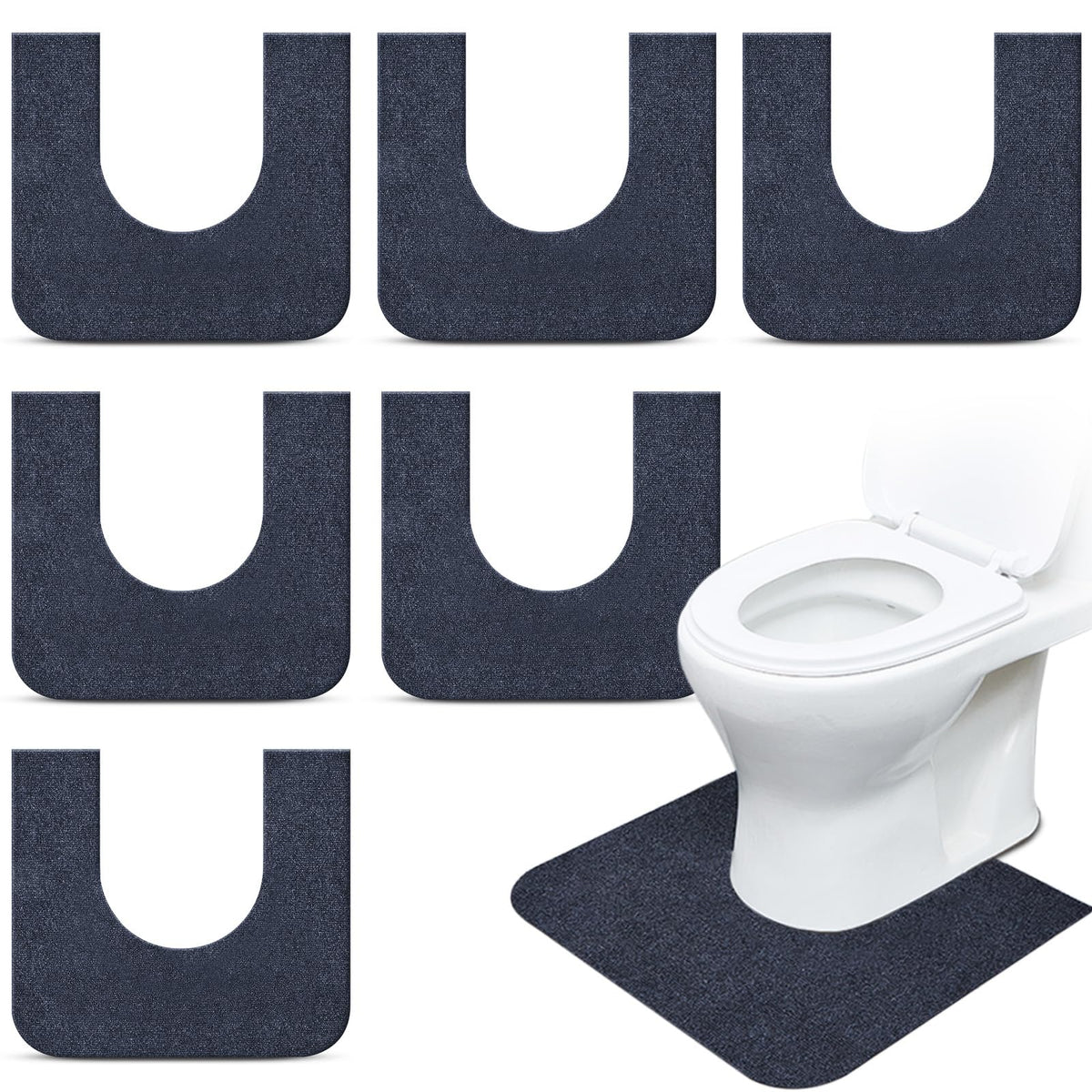 Drydiet toilet mat six-pack round urinal kit keeps bathroom floors clean.