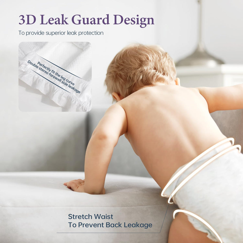 DRYPER flexi-fit waistband supports comfortable crawling and movement.