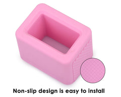 DS Distinctive Style lavender seat belt accessory keeps buckle away from padding.