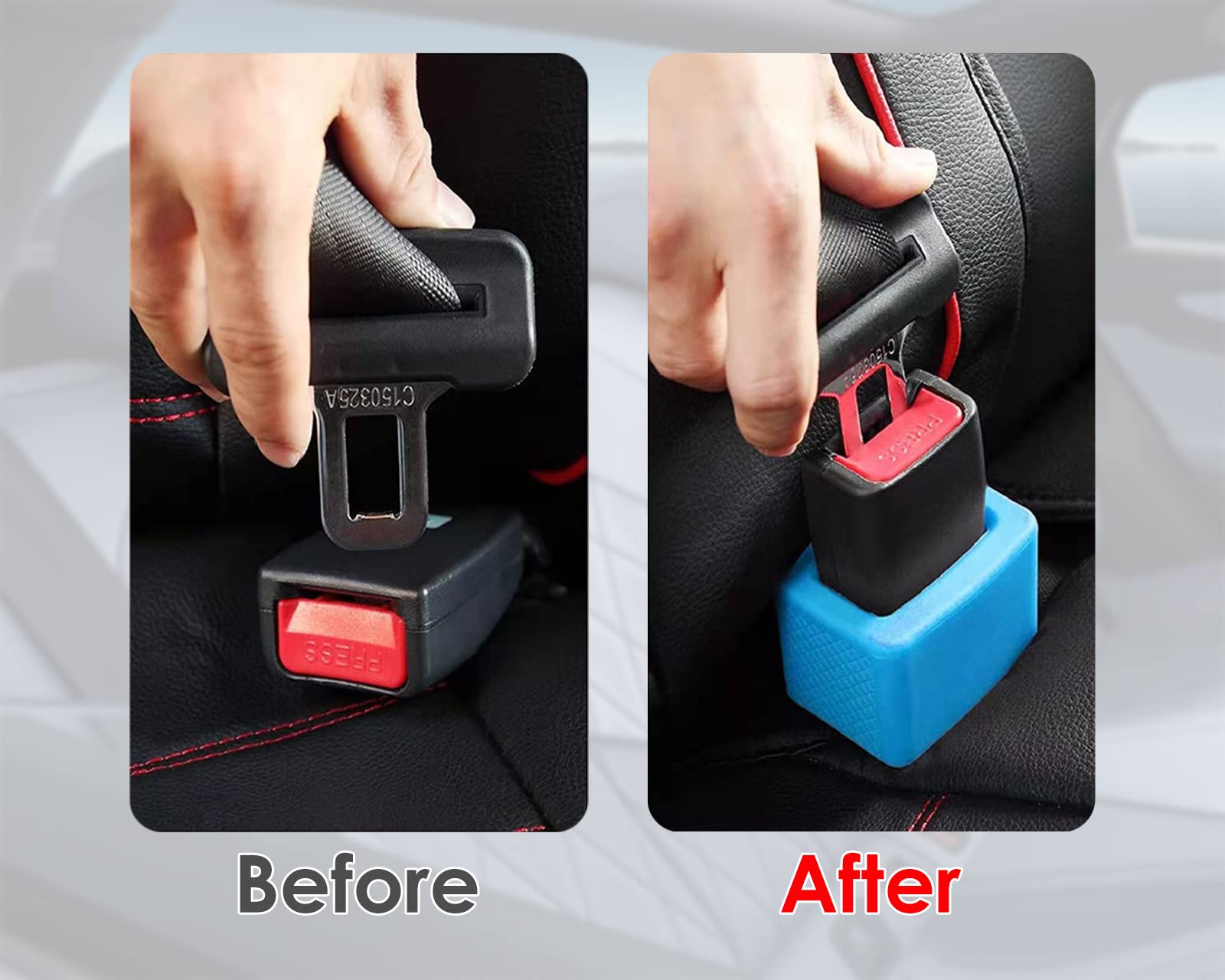 DS Distinctive Style red seat belt holder fits most buckles for boosters