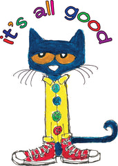 DS Inspirational Decals Pete the Cat wall decal on bedroom wall, playful character decor