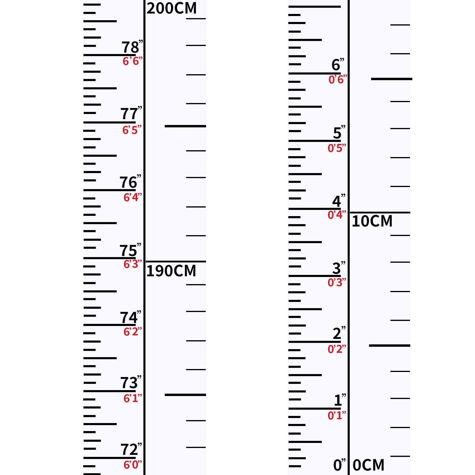 DSCMLIS height indicator tape full chart on wall for easy growth tracking