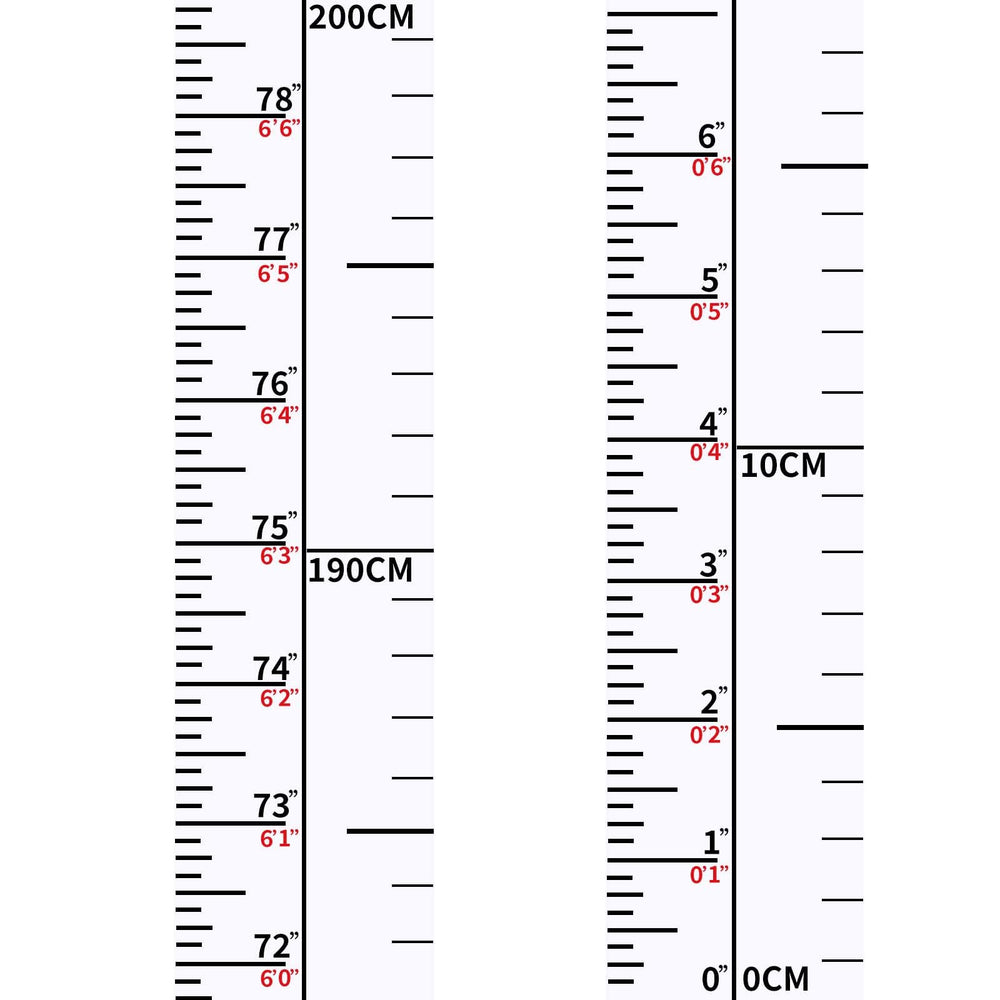 DSCMLIS height indicator tape full chart on wall for easy growth tracking