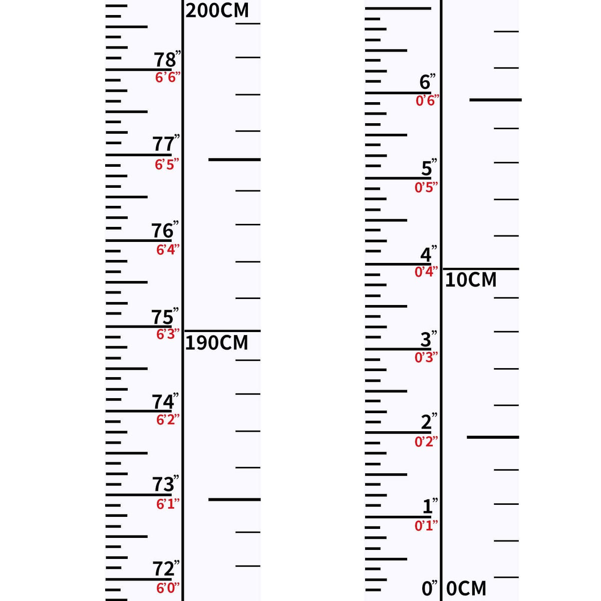 DSCMLIS height indicator tape full chart on wall for easy growth tracking