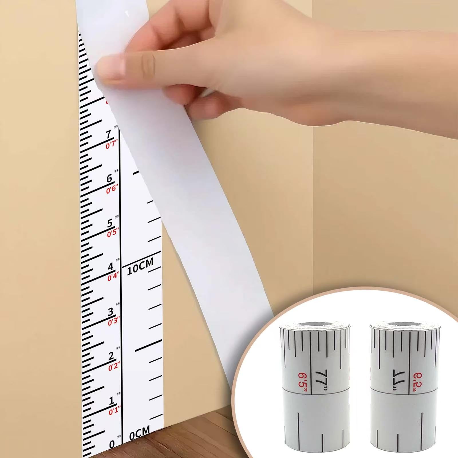 DSCMLIS height indicator tape in living room setup as functional decor
