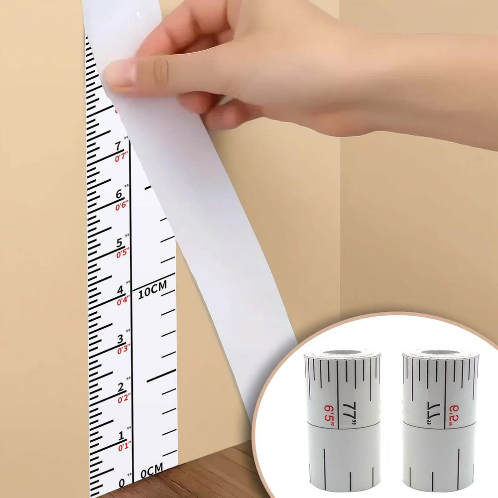 DSCMLIS height indicator tape in living room setup as functional decor