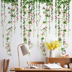 DTLIFEK boho flower design 3D wall decal for elegant botanical decor.