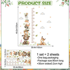 DTLIFEK cartoon animals height chart with watercolor styling adds growth-tracking charm.