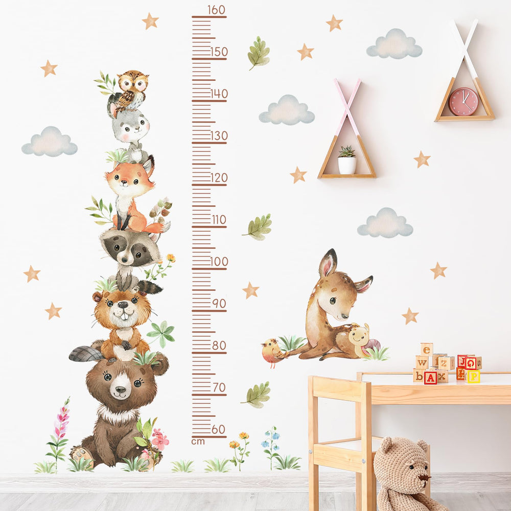 DTLIFEK kid room decals featuring clouds and stars for a magical backdrop.