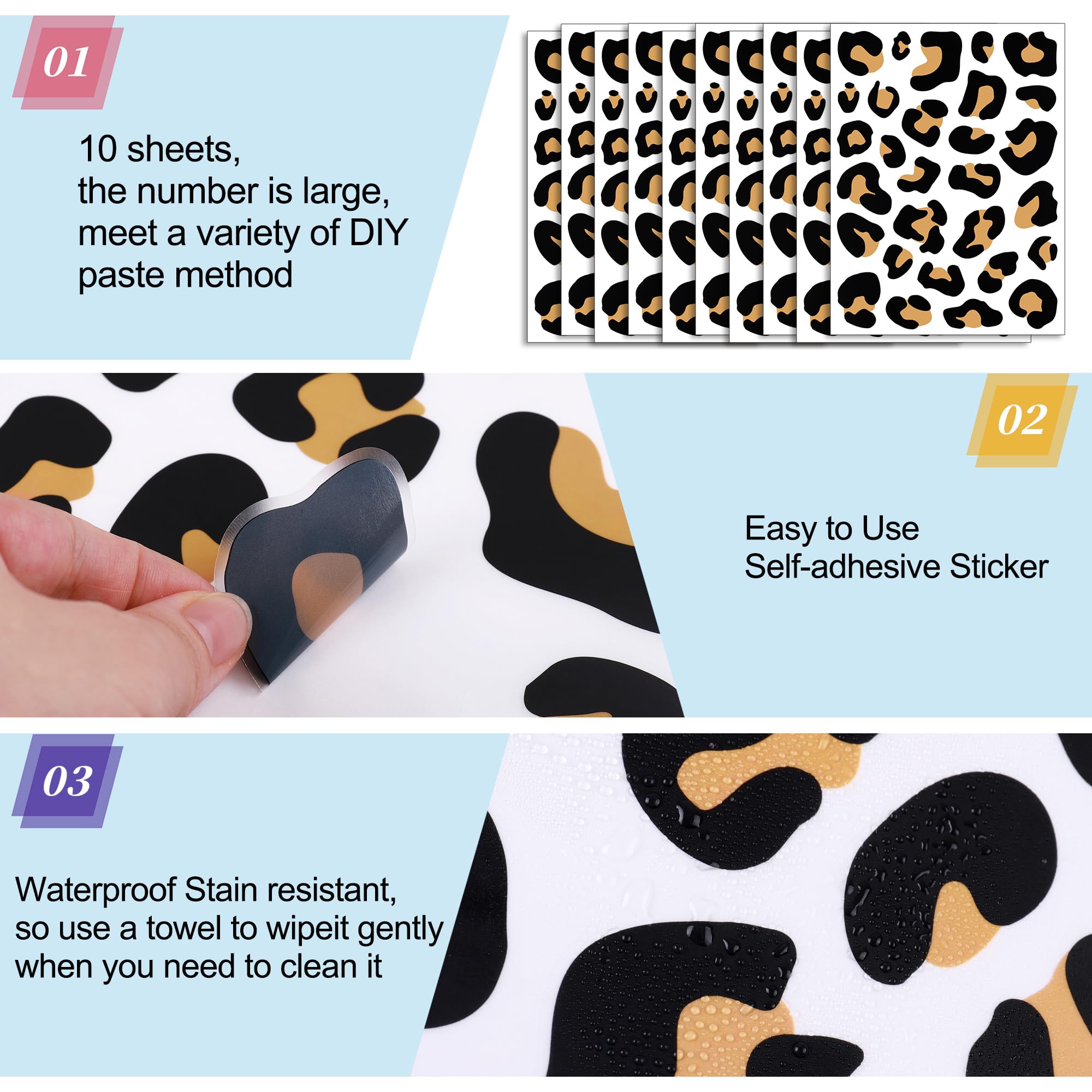 DTLIFEK leopard decor for kids rooms demonstrates versatile application ideas.