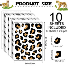 DTLIFEK leopard wall sticker closeup shows easy peel-and-stick installation.