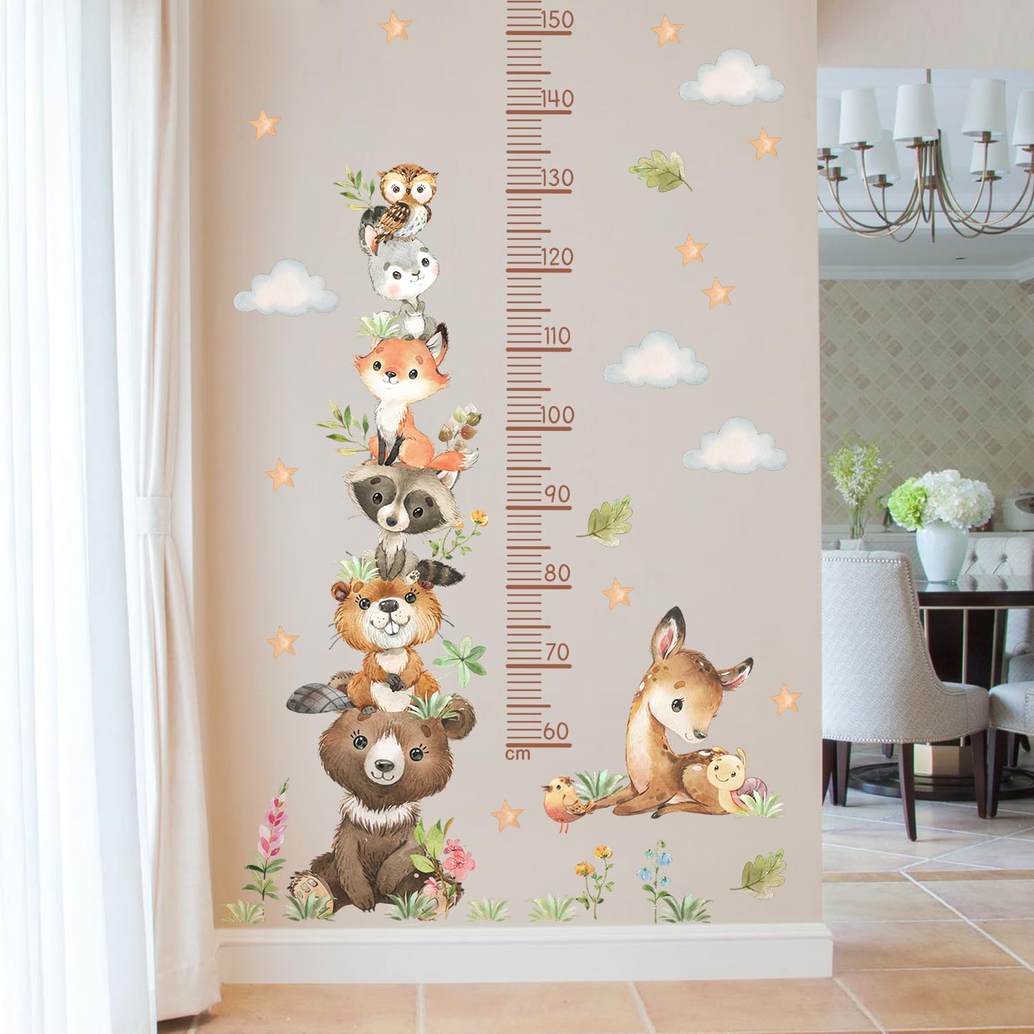 DTLIFEK pastel jungle animals bring a gentle, inviting vibe to a nursery.