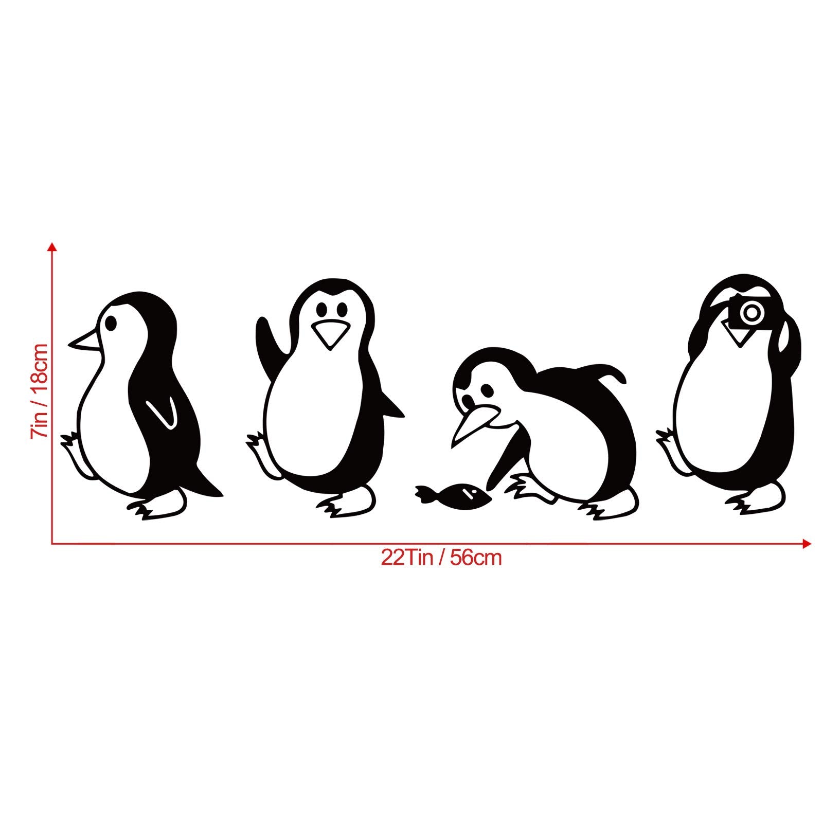 DTLIFEK penguin wall stickers artful-pattern adds modern kids decor