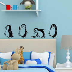 DTLIFEK penguin wall stickers pack for quick kids room decor