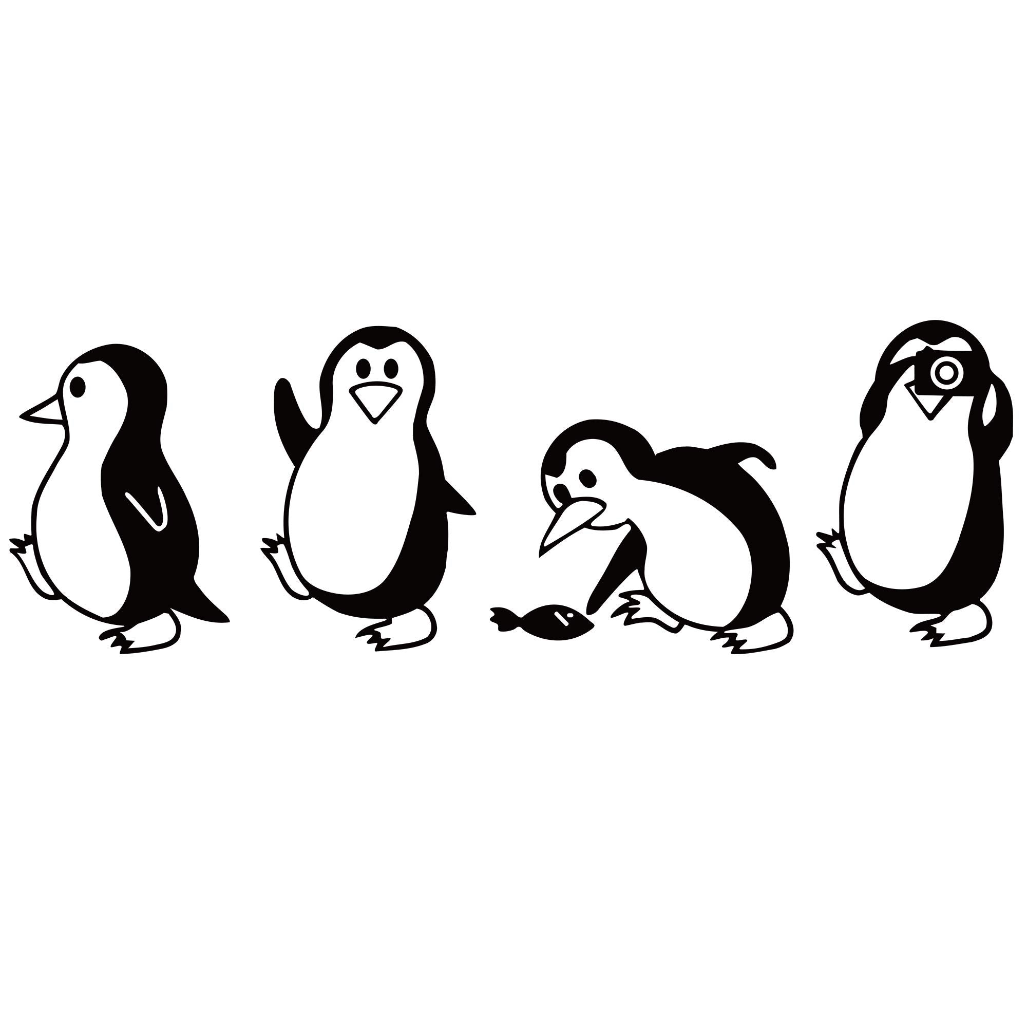 DTLIFEK penguin wall stickers sheet size 56cm x 18cm provides size reference