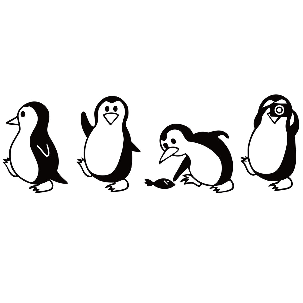 DTLIFEK penguin wall stickers sheet size 56cm x 18cm provides size reference