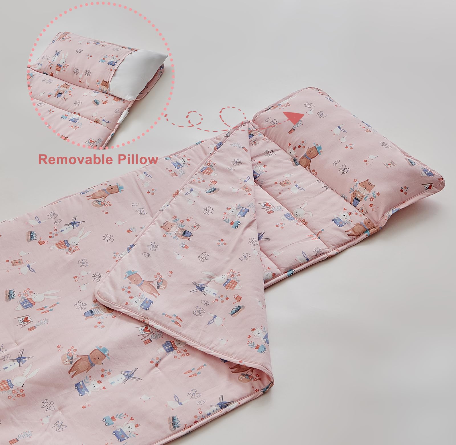 DuShow cotton nap mat pink withstands daily use and washing