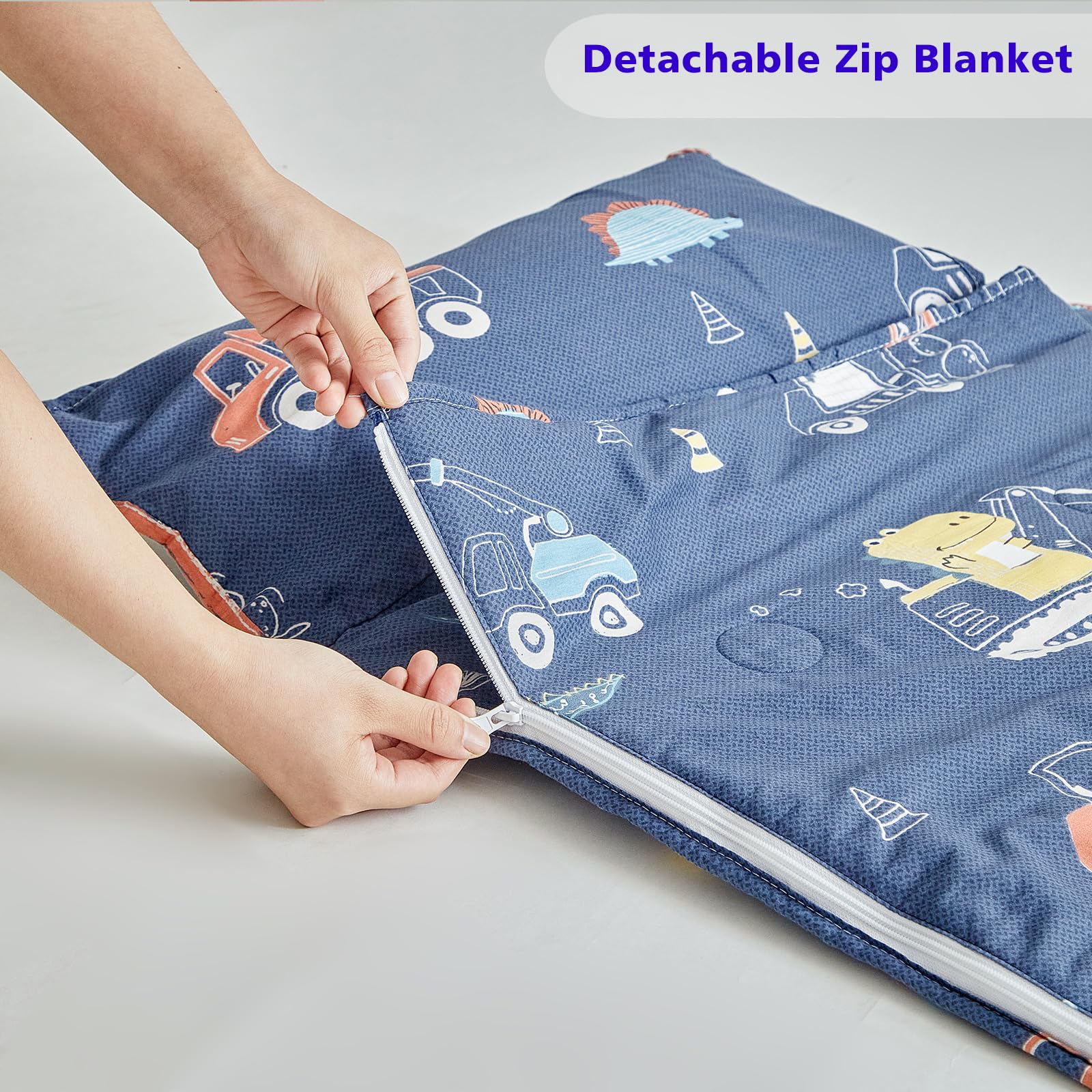DuShow dinosaur-pattern nap mat adds playful style for kids.