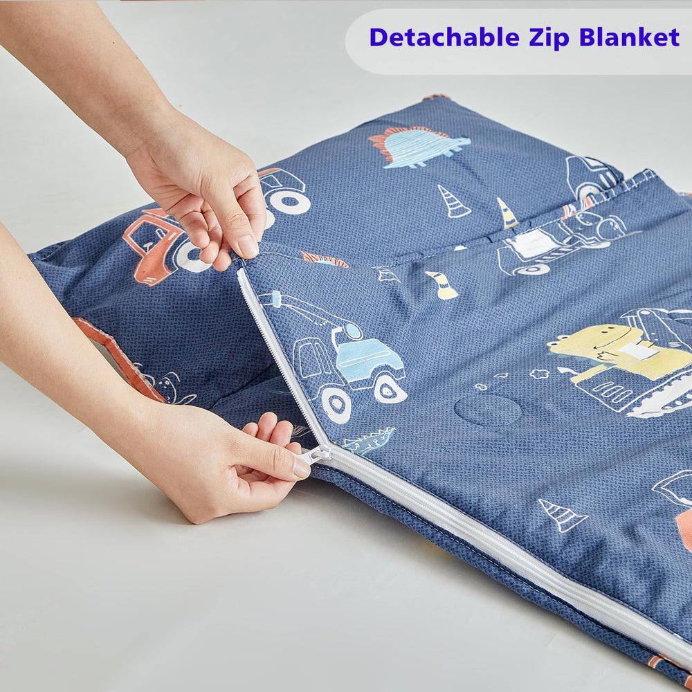DuShow dinosaur-pattern nap mat adds playful style for kids.