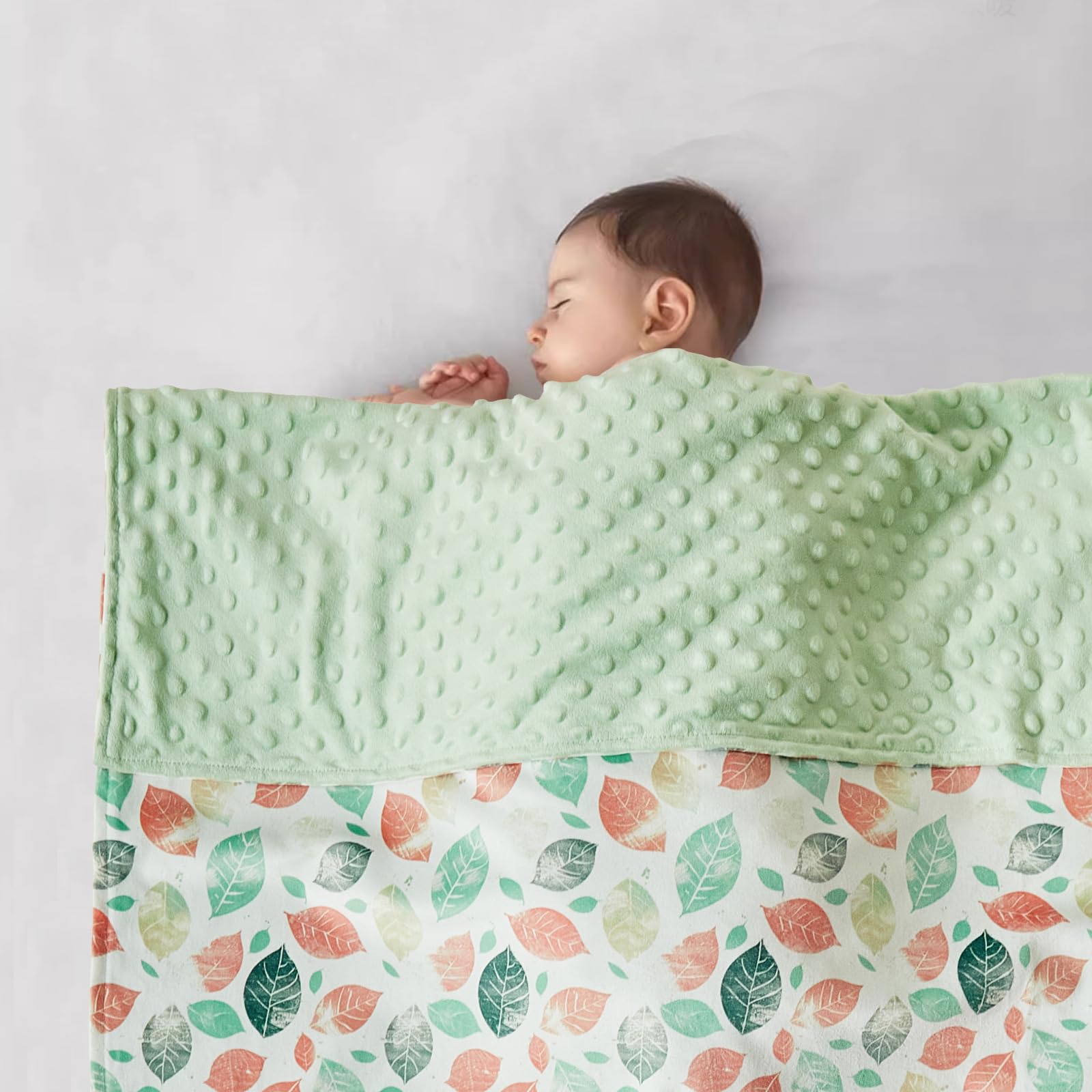 DuShow Leaf Baby Blanket for Girls in-car-seat setup for on-the-go warmth
