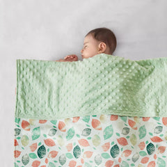 DuShow Leaf Baby Blanket for Girls in-car-seat setup for on-the-go warmth