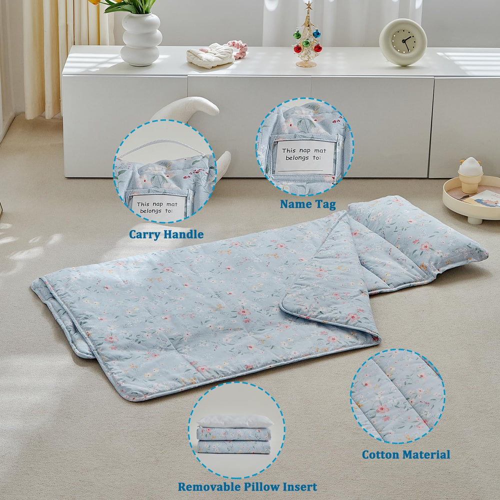 DuShow floral nap mat design suited for daycare and preschool use.