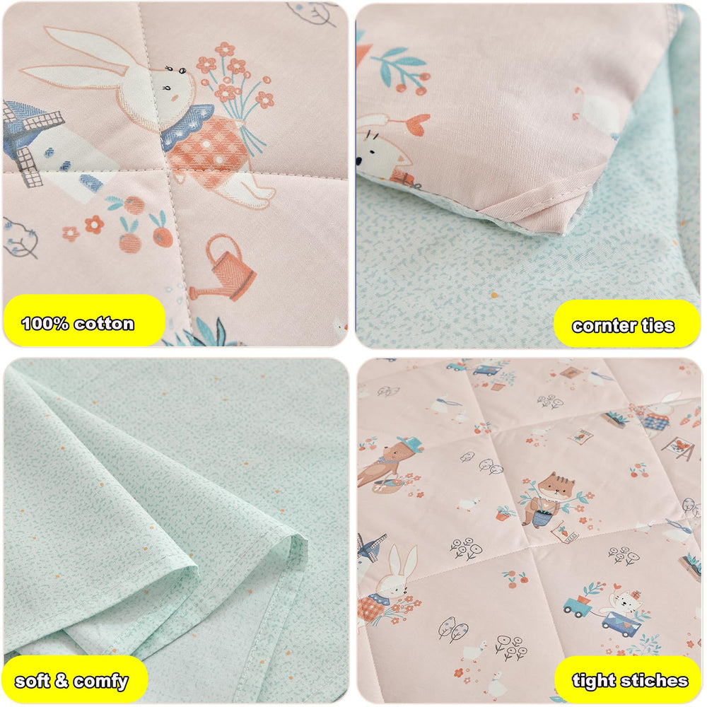 DuShow fitted sheet with elastic edges keeps a secure toddler bed fit.