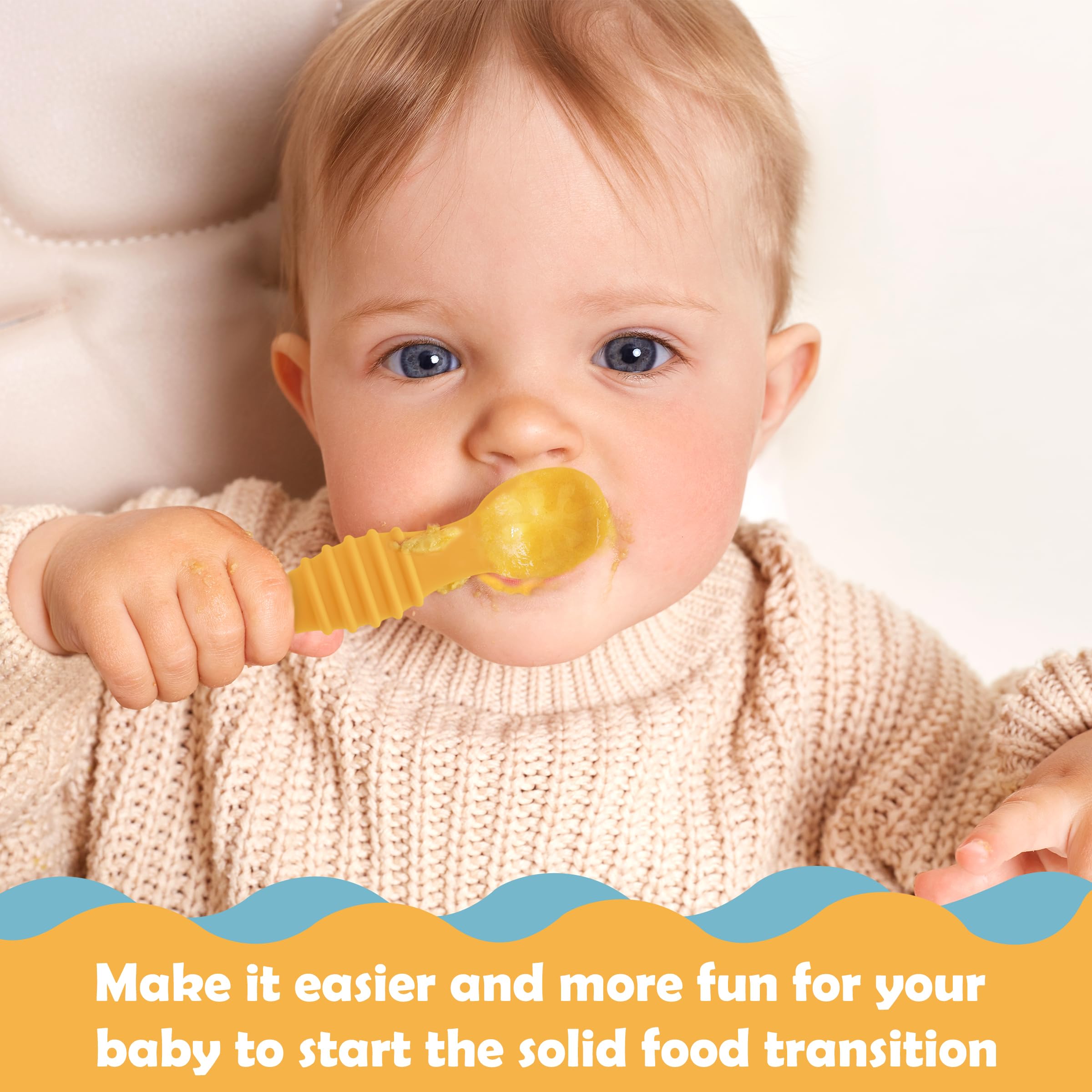 DUALFERV easy-grip handle supports independent self-feeding for 6+ months.