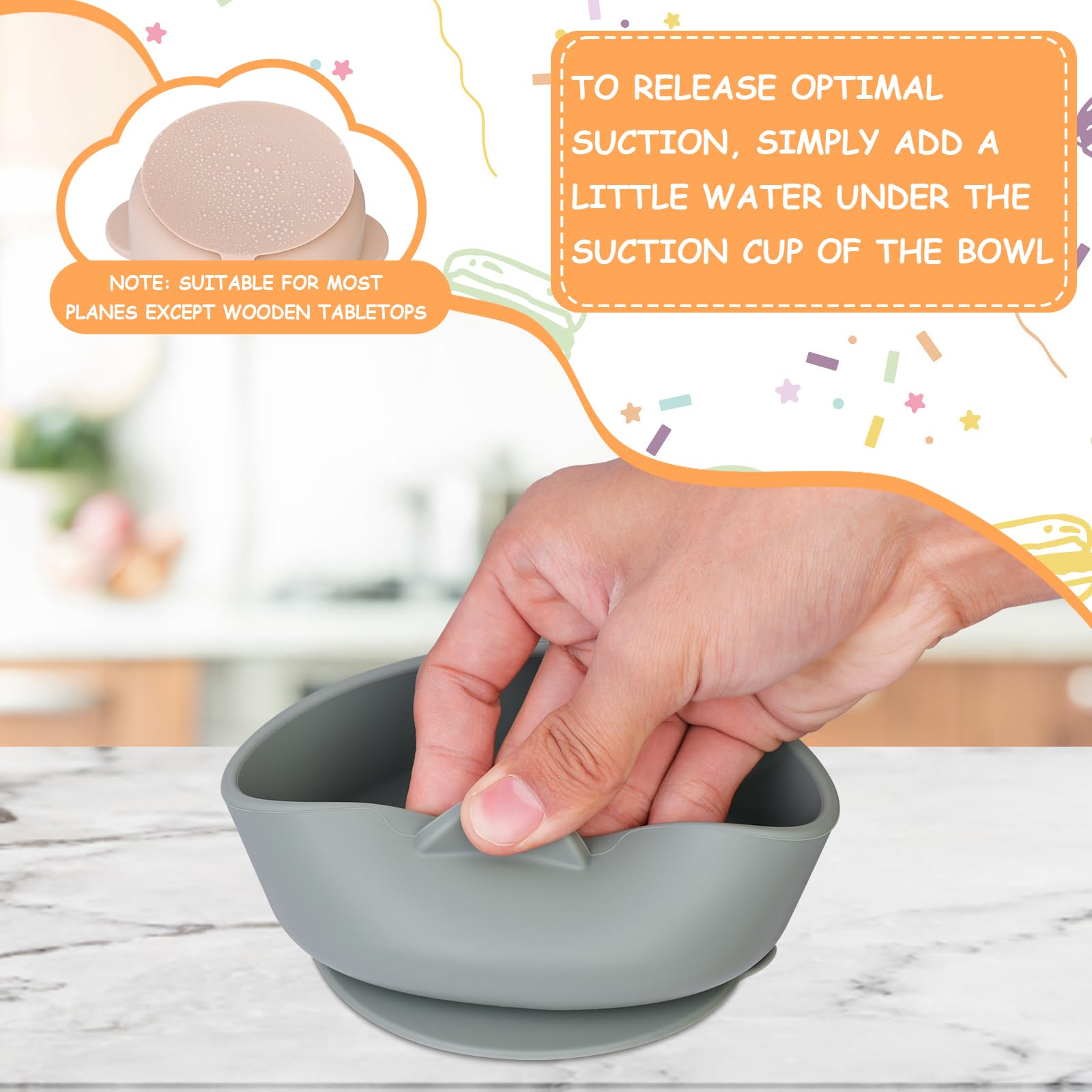 Dualshine six-color set supports varied foods like milk and purees.