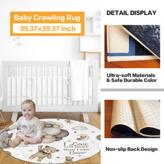 Duckbe crawling rug provides a plush surface for tummy time and exploration.