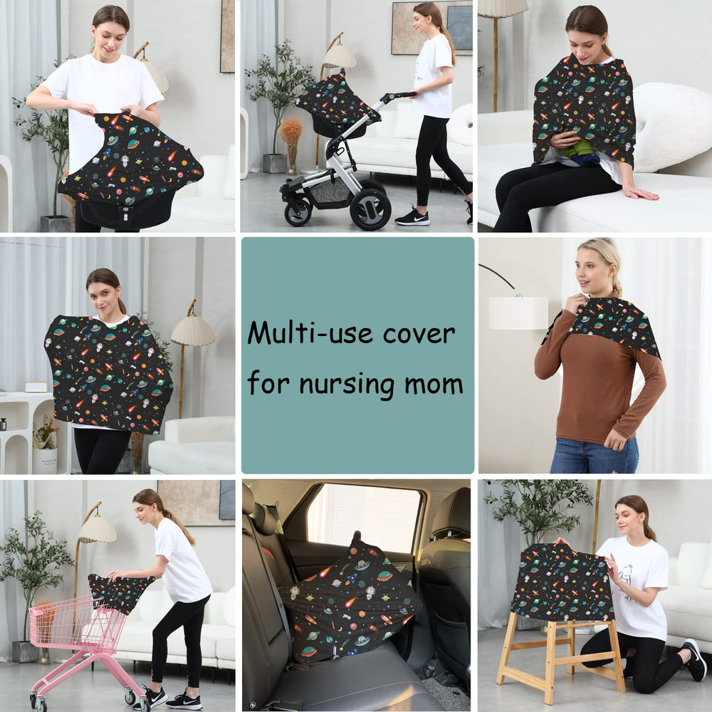 Dudeeghes breastfeeding cover with open top for breathable feeds.